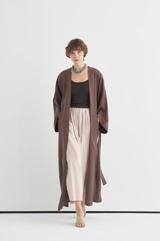 Alvin Yırtmaçlı Kimono Kahve